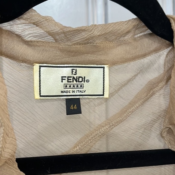Fendi by Karl Lagerfeld spring 2000 chiffon sheer blouse (Met Gala 2023 theme!!) - Picture 3 of 7